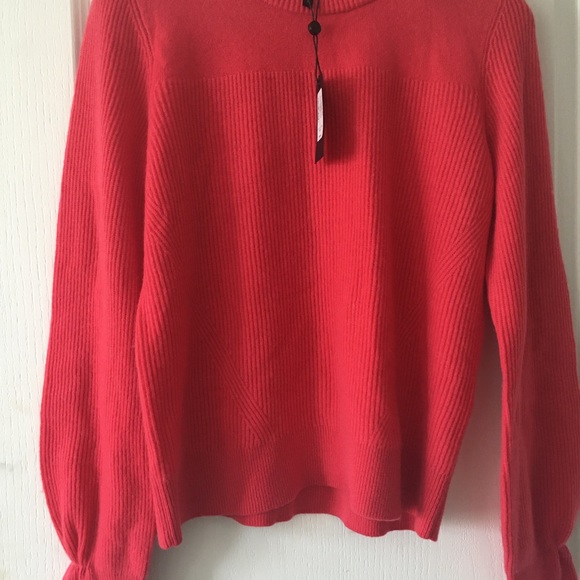 Coral Rag & Bone Cashmere Sweater - Picture 2 of 6